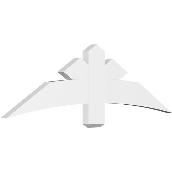 Ekena Millwork Alberta Architectural Grade PVC Gable Bracket, 60"W x 17 1/2"H x 2"D x 6"F, 7/12 Pitch GBP060X18X0206ALB00 - main